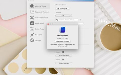 超強窗口管理工具：Rectangle pro（多窗口管理工具）