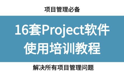 項目管理必備，16套Project軟件使用教程，解決所有項目管理問題（項目管理軟件project教程）